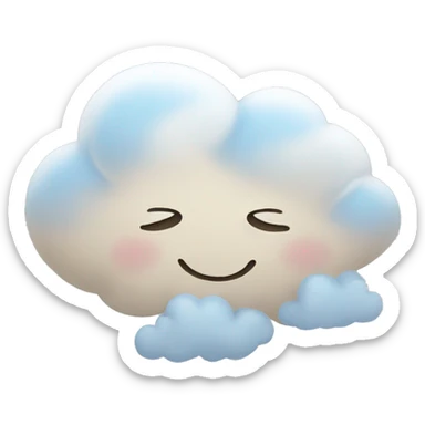 lovely cloud emoji sticker