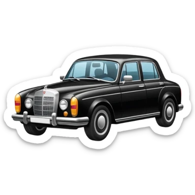 Crée-moi une voiture noire, berline, très classe La voiture  en long 2025classe S que d’un côté  sticker