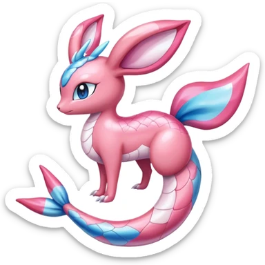 Shiny Sylveon-Milotic-hybrid combination sticker