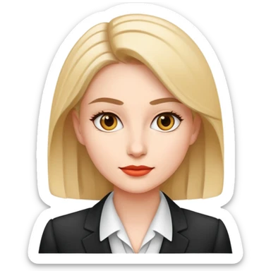 professional woman character with business attire sticker