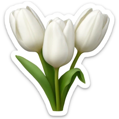 White tulips  sticker