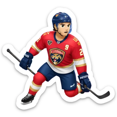 The galaxy with a with a Florida Panthers player
 sticker