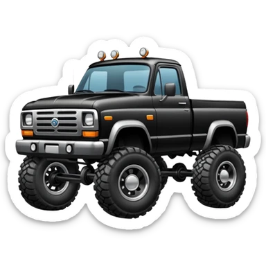 black truck lifted  sticker