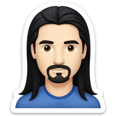 Kevin Richardson with long black hair sticker