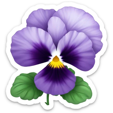 Pansy flower sticker