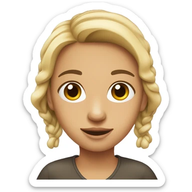 Fille qui n'est pas contente sticker