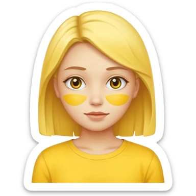 Clean girl avez visage jaune sticker