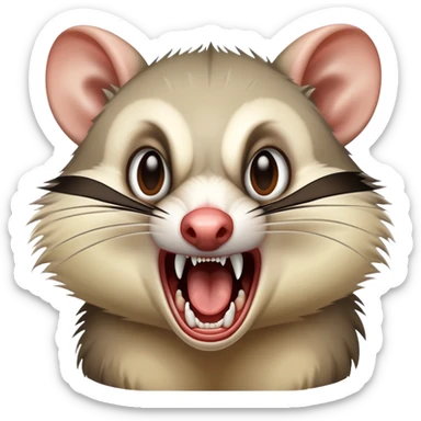 Screaming opossum  sticker