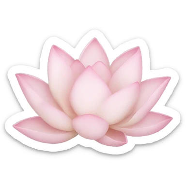 Pale pink lotus sticker