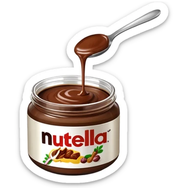 Nutella with a spoon sticker