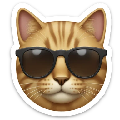Cat with sunglasses sticker
