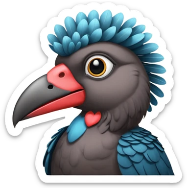 Umbrella bird sticker