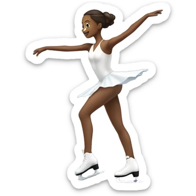 Female figure skater doing a layback spin sticker