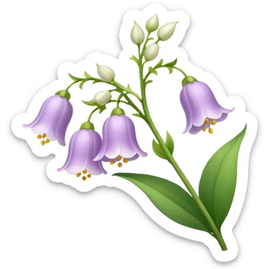 Light purple lily of the valley  sticker