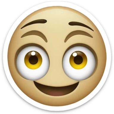 Eye roll smile emoji sticker