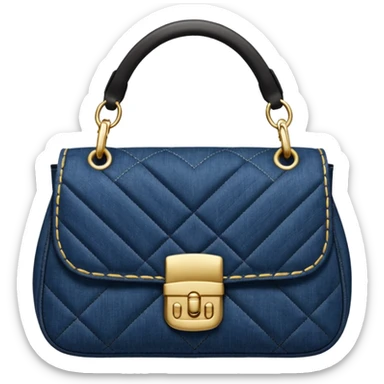 Hyperrealistic, mirco-detailed, Diesel
Black Charm-D Quilted Denim Shoulder M Bag, isolated, rendering,  sticker