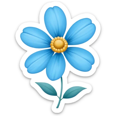 Flores azules sticker
