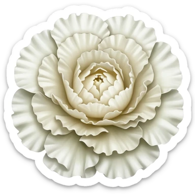 White Carnation flower sticker