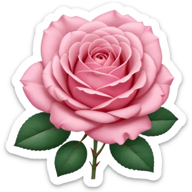 Polaroid photo of a pink rose  sticker