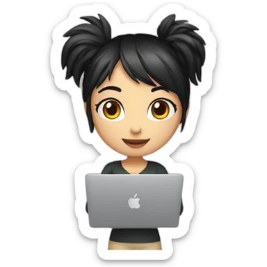 nico-robin-with-a-macbook sticker