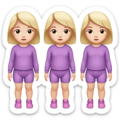 Baby Girl, Different Pose, different outfit, single Baby Girl only. sticker