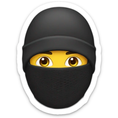 Man with a balaclava sticker
