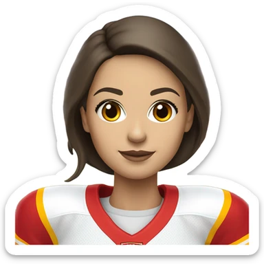 Kansas City chiefs white brunette woman fan sticker