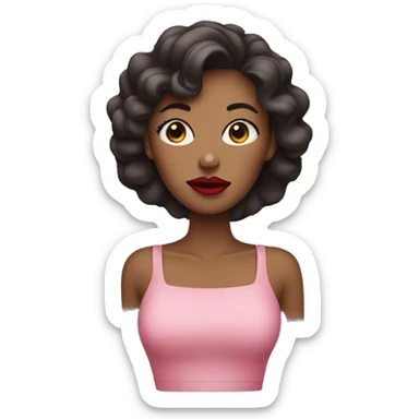 woman with big lipstick sticker