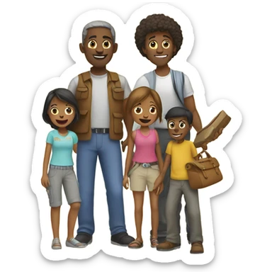 Family trip sticker