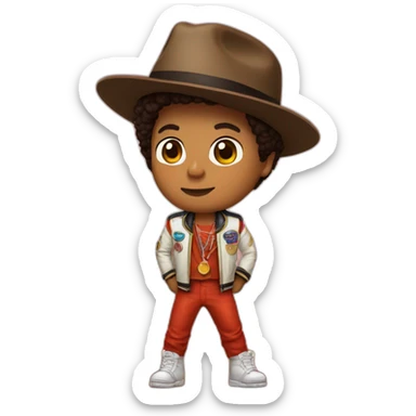 bruno mars Standing in Mars sticker