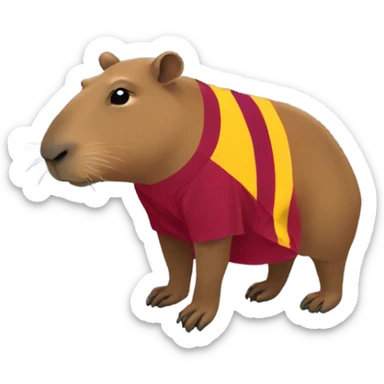 capybara with barcelona jersey sticker
