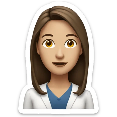 woman english teacher with brown hair sticker