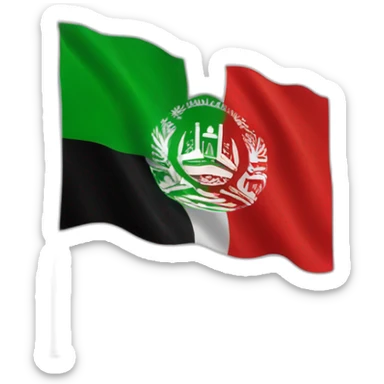 Afghanistan flag whit fireworks sticker
