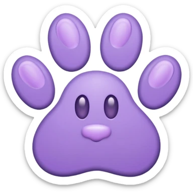 purple-cat-pawprint sticker