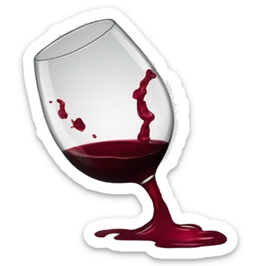 Spilt wine sticker