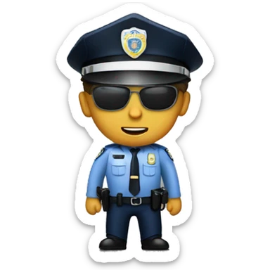 Policia hablando sticker