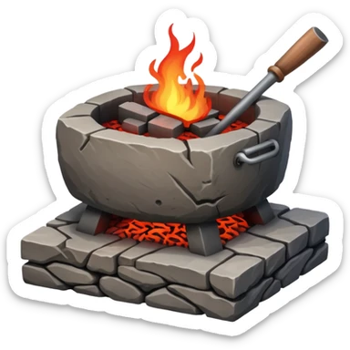 A Japanese stone forge sticker