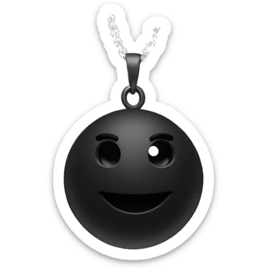 onix sphere necklace black sticker