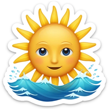 sun and ocean sticker