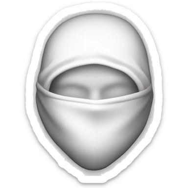 mysterious figure in white balaclava sticker