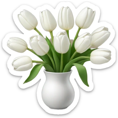 white tulips sticker