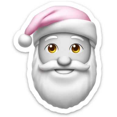 pink and white xmas sticker