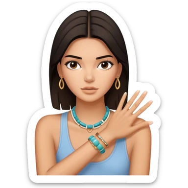 kendall jenner showing stop with one hand sticker