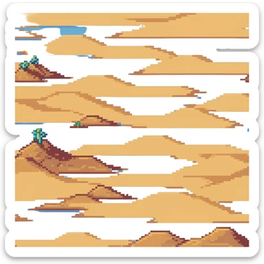 vibrant desert sand dunes in daylight sticker