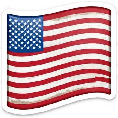 US flag turned upside down with stars on bottom sticker