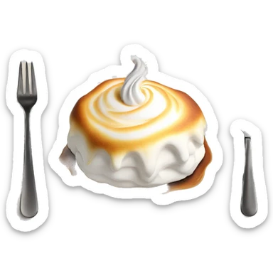 Baked Alaska on a plate  sticker