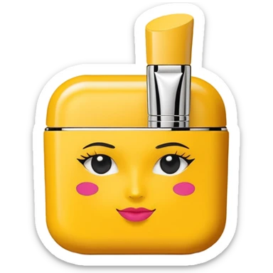 yellow makeup packaging sticker