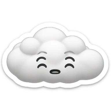 Cloud with eyes praying to jesus sticker