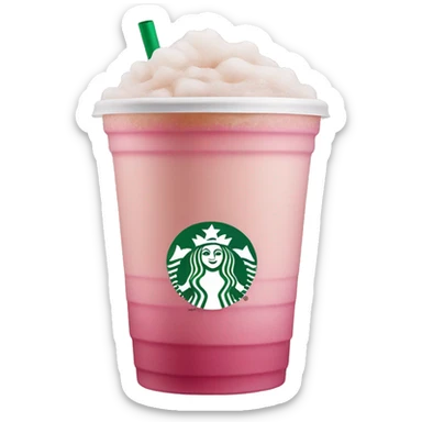 Starbucks pink ice coffee sticker