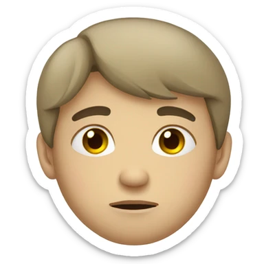 sad german boy sticker